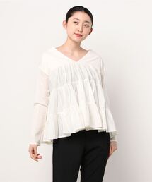 Merlette ティアードブラウス SIDONIA ネイビー Merlette ティアードブラウス SIDONIA ネイビー Merlette