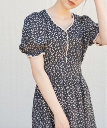 OLIVE des OLIVE | 配色パイピングVネックワンピース(ワンピース)