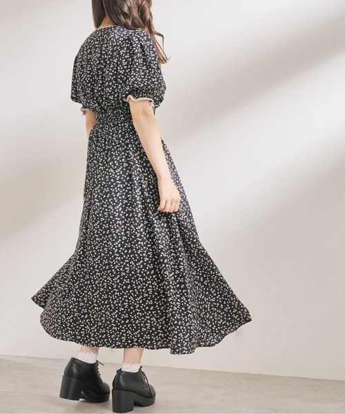 OLIVE des OLIVE（オリーブデオリーブ）の「配色パイピングVネックワンピース（ワンピース・レディース・ブラウン/ブラック/ラベンダー・FREE）」の19枚目の写真