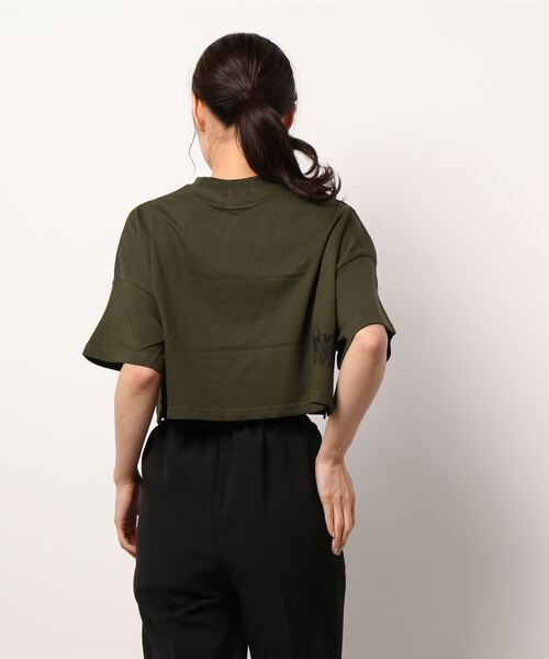 FIG&VIPER（フィグアンドバイパー）の「LOGOワイドショートT（Tシャツ/カットソー・レディース・カーキ/ダークグレー/ホワイト・FREE）」の7枚目の写真