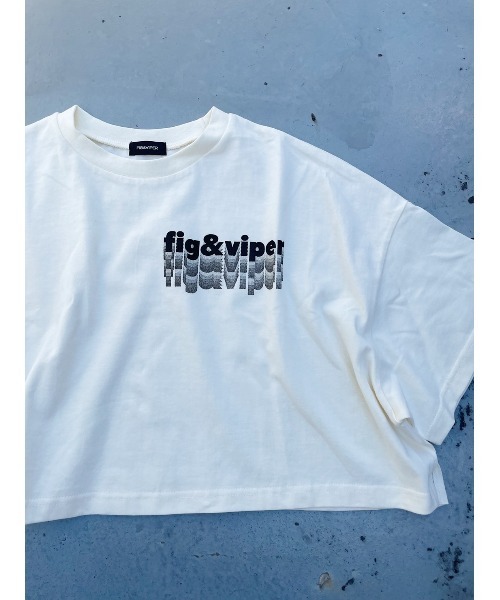 FIG&VIPER（フィグアンドバイパー）の「LOGOワイドショートT（Tシャツ/カットソー・レディース・カーキ/ダークグレー/ホワイト・FREE）」の19枚目の写真