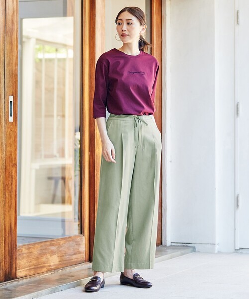 J.PRESS Ladies(J.プレス レディス)の「【洗える】コットンセルロース チノ パンツ(その他パンツ・レディース・グレー系/カーキ系/スモーキーグリーン系・S/XS)」の8枚目の写真