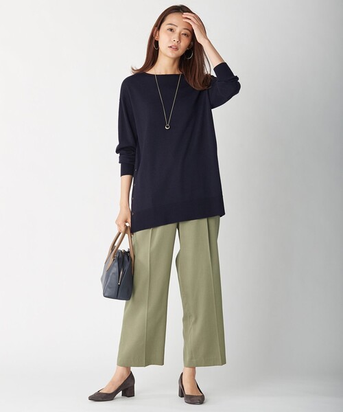 J.PRESS Ladies(J.プレス レディス)の「【洗える】コットンセルロース チノ パンツ(その他パンツ・レディース・グレー系/カーキ系/スモーキーグリーン系・S/XS)」の9枚目の写真
