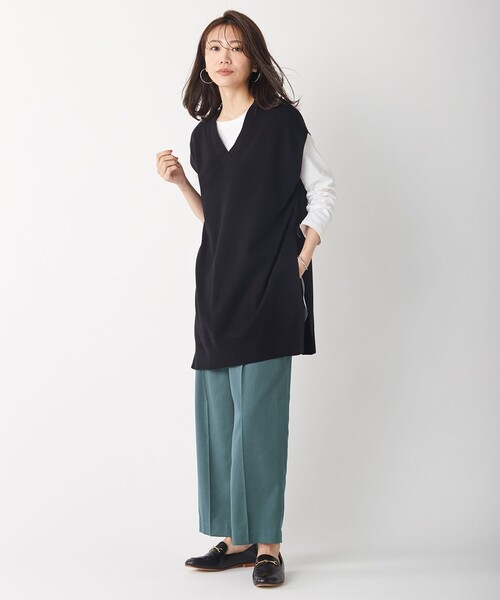 J.PRESS Ladies(J.プレス レディス)の「【洗える】コットンセルロース チノ パンツ(その他パンツ・レディース・グレー系/カーキ系/スモーキーグリーン系・S/XS)」の15枚目の写真