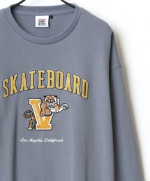 VISION STREET WEAR/ヴィジョンストリートウェア ビッグシルエット タイガー刺繍 カレッジ ロゴ スウェット トレーナー