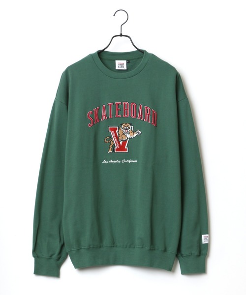 VISION STREET WEAR(ヴィジョンストリートウェア)の「VISION STREET WEAR/ヴィジョンストリートウェア ビッグシルエット タイガー刺繍 カレッジ ロゴ スウェット トレーナー(スウェット・メンズ・チャコールグレー/ブルー/グリーン/ホワイト系その他・LL/M/L)」の12枚目の写真