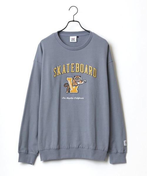 VISION STREET WEAR(ヴィジョンストリートウェア)の「VISION STREET WEAR/ヴィジョンストリートウェア ビッグシルエット タイガー刺繍 カレッジ ロゴ スウェット トレーナー(スウェット・メンズ・チャコールグレー/ブルー/グリーン/ホワイト系その他・LL/M/L)」の11枚目の写真