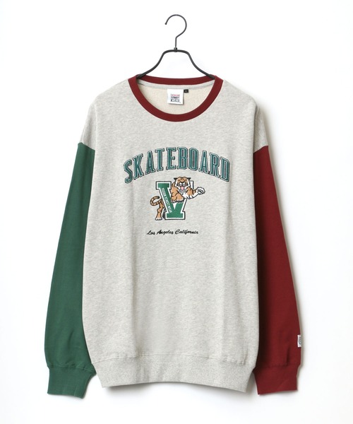 VISION STREET WEAR(ヴィジョンストリートウェア)の「VISION STREET WEAR/ヴィジョンストリートウェア ビッグシルエット タイガー刺繍 カレッジ ロゴ スウェット トレーナー(スウェット・メンズ・チャコールグレー/ブルー/グリーン/ホワイト系その他・LL/M/L)」の14枚目の写真