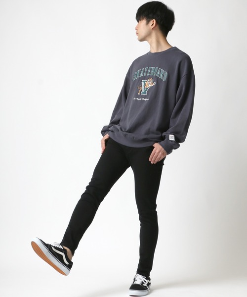 VISION STREET WEAR(ヴィジョンストリートウェア)の「VISION STREET WEAR/ヴィジョンストリートウェア ビッグシルエット タイガー刺繍 カレッジ ロゴ スウェット トレーナー(スウェット・メンズ・チャコールグレー/ブルー/グリーン/ホワイト系その他・LL/M/L)」の21枚目の写真