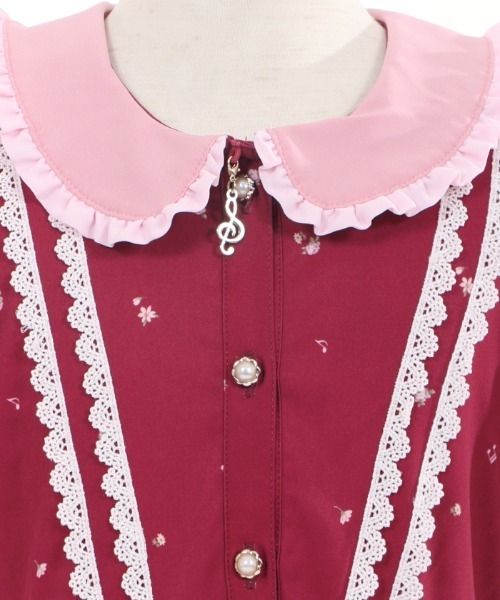 axes femme（アクシーズファム）の「鍵盤×バラ柄クラシカルＯＰ（ワンピース・キッズ・ブラック/ワイン・SMALL/MEDIUM/LARGE/X-LARGE）」の22枚目の写真