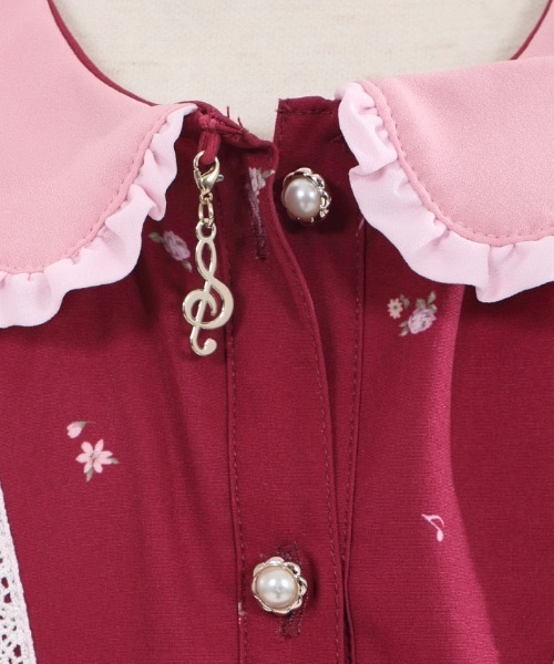 axes femme（アクシーズファム）の「鍵盤×バラ柄クラシカルＯＰ（ワンピース・キッズ・ブラック/ワイン・SMALL/MEDIUM/LARGE/X-LARGE）」の20枚目の写真