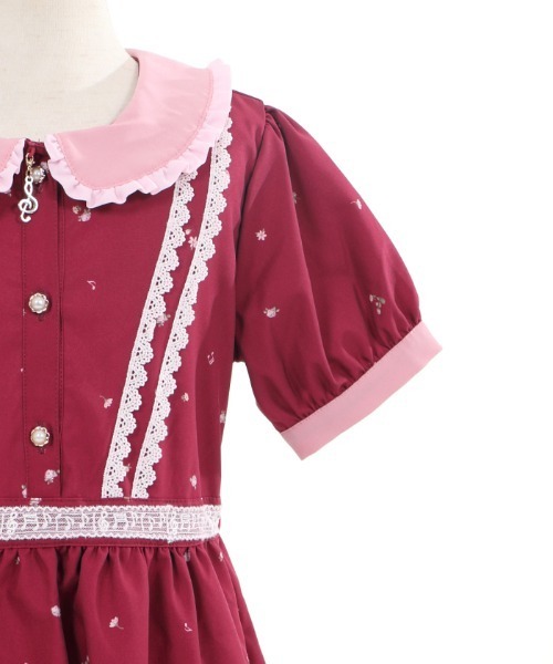 axes femme（アクシーズファム）の「鍵盤×バラ柄クラシカルＯＰ（ワンピース・キッズ・ブラック/ワイン・SMALL/MEDIUM/LARGE/X-LARGE）」の17枚目の写真