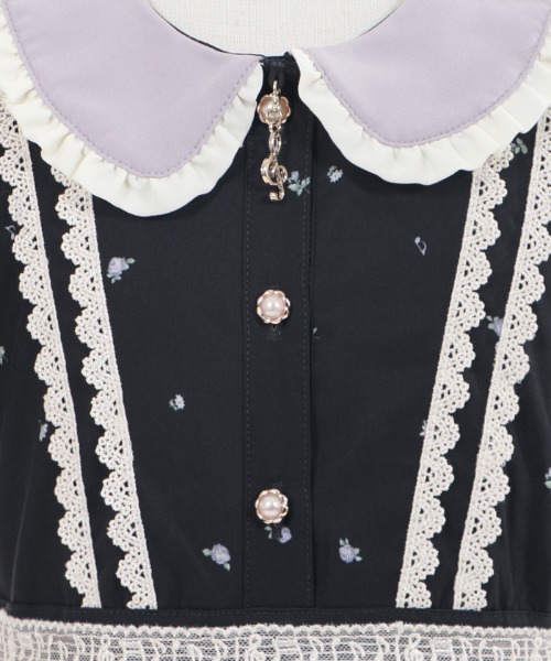 axes femme（アクシーズファム）の「鍵盤×バラ柄クラシカルＯＰ（ワンピース・キッズ・ブラック/ワイン・SMALL/MEDIUM/LARGE/X-LARGE）」の10枚目の写真