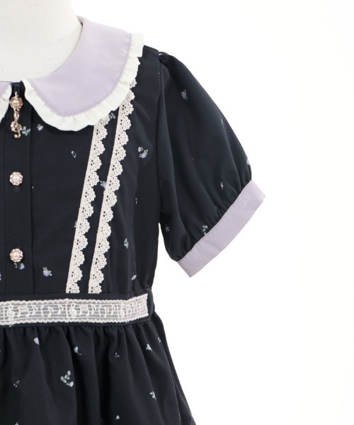 axes femme（アクシーズファム）の「鍵盤×バラ柄クラシカルＯＰ（ワンピース・キッズ・ブラック/ワイン・SMALL/MEDIUM/LARGE/X-LARGE）」の7枚目の写真