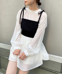 シアーブラウスビスチェSET