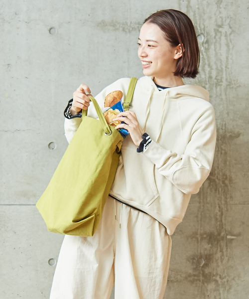 PAR ICI（パーリッシィ）の「リサイクルコットン裏毛 フーディー（パーカー・レディース・オフホワイト/オレンジ/ネイビー/グリーン/イエロー/パープル・FREE）」の14枚目の写真