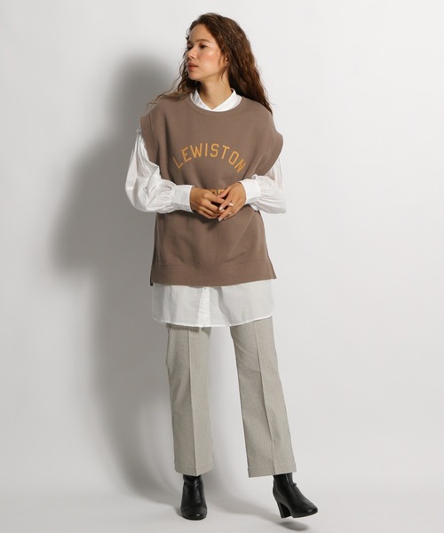 niko and...（ニコアンド）の「ギンガムチェックフレアパンツ（その他パンツ・レディース・ホワイト/ブラック/オレンジ/グリーン・MEDIUM/LARGE）」の5枚目の写真