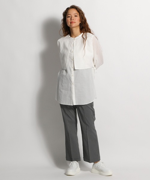 niko and...（ニコアンド）の「ギンガムチェックフレアパンツ（その他パンツ・レディース・ホワイト/ブラック/オレンジ/グリーン・MEDIUM/LARGE）」の11枚目の写真