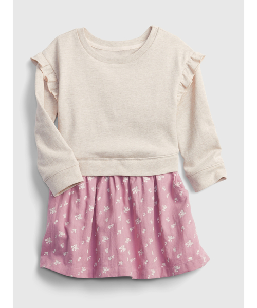 ラッフル スウェットシャツ ミックスメディアワンピース 幼児 ワンピース Gap ギャップ のファッション通販 Zozotown