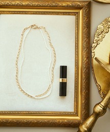 VIS | 女性らしさをプラス。パール×チェーンダブルネックレス(ネックレス)