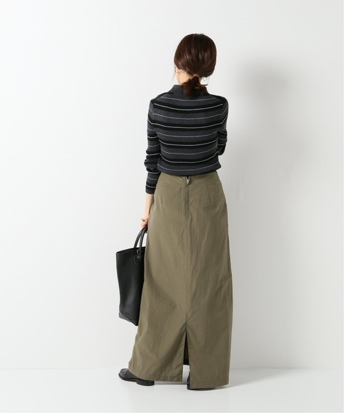 IENA（イエナ）の「3x3リブポロ衿プルオーバー◆（ニット/セーター・レディース・ブラック系その他/チャコールグレー/アイボリー/グリーン/ダークブルー/ブルー・FREE）」の7枚目の写真