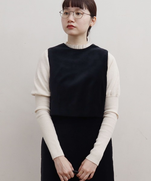 fig Ｌondon（フィグロンドン）の「VELVET　vest（ベスト・レディース・ブラック/ネイビー・FREE）」の17枚目の写真