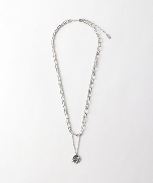 green label relaxing（グリーンレーベルリラクシング）の「コイン ＆ チェーン 3WAY ネックレス（ネックレス・レディース・ゴールド/シルバー・FREE）」の4枚目の写真