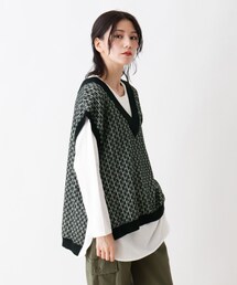 SHOO・LA・RUE | 【2点セット】ジャカードベスト＋Tシャツ(ベスト)