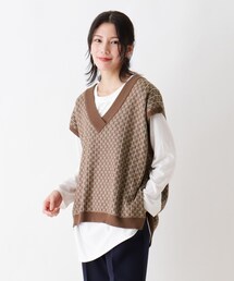 SHOO・LA・RUE | 【2点セット】ジャカードベスト＋Tシャツ(ベスト)