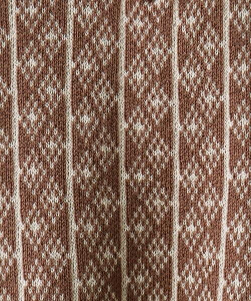 SHOO・LA・RUE（シューラルー）の「◆【2点セット】ジャカードベスト＋Tシャツ（ベスト・レディース・ブラック系3/ダークブラウン系3・02/03/04）」の4枚目の写真