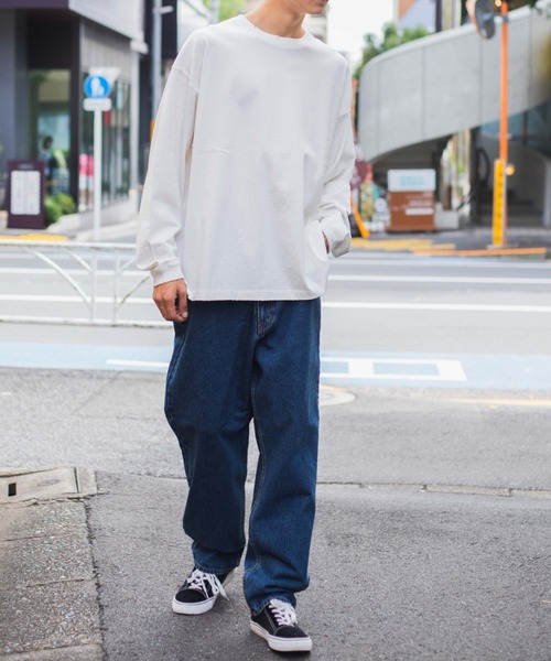 WEGO(ウィゴー)の「WEGO/ヘビーウエイトダメージビッグシルエットロンT(Tシャツ/カットソー・メンズ・ホワイト/ブラック・LARGE/MEDIUM)」の9枚目の写真