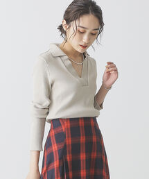 BEAMS LIGHTS | BEAMS LIGHTS / テレコ リブ スキッパー(Tシャツ/カットソー)
