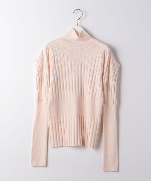BRACTMENT（ブラクトメント）の「＜BRACTMENT(ブラクトメント)＞BM 2WAY ウールアイレット リブプルオーバー（ニット/セーター・レディース・ブラウン/ケリー/ライトピンク・FREE）」の3枚目の写真