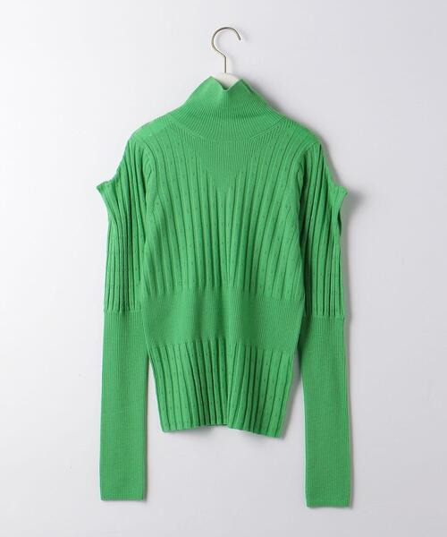 BRACTMENT（ブラクトメント）の「＜BRACTMENT(ブラクトメント)＞BM 2WAY ウールアイレット リブプルオーバー（ニット/セーター・レディース・ブラウン/ケリー/ライトピンク・FREE）」の12枚目の写真