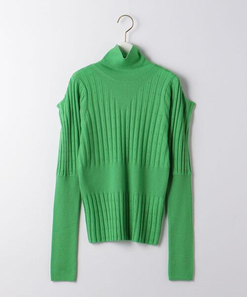 BRACTMENT（ブラクトメント）の「＜BRACTMENT(ブラクトメント)＞BM 2WAY ウールアイレット リブプルオーバー（ニット/セーター・レディース・ブラウン/ケリー/ライトピンク・FREE）」の5枚目の写真