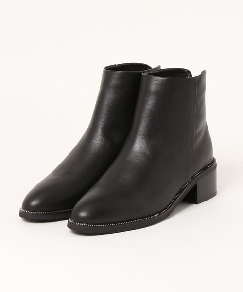 V SEVEN TWELVE THIRTY（ヴィセヴントゥエルヴサーティ）の「【V-SEVEN TWELVE THIRTY】チェーンエッジショートブーツ（ブーツ・レディース・ブラック系その他/ブラック・S/LL/L/M）」の2枚目の写真