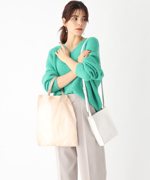 OPAQUE.CLIP（オペークドットクリップ）の「◆ミニマルミニショルダー【エコバッグ付】（ショルダーバッグ・レディース・ブラック/ダークグリーン/オフホワイト/ライトベージュ・00）」の2枚目の写真