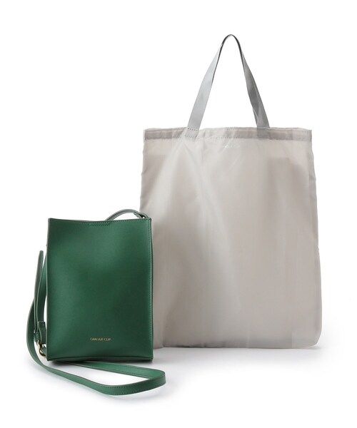 OPAQUE.CLIP（オペークドットクリップ）の「◆ミニマルミニショルダー【エコバッグ付】（ショルダーバッグ・レディース・ブラック/ダークグリーン/オフホワイト/ライトベージュ・00）」の22枚目の写真