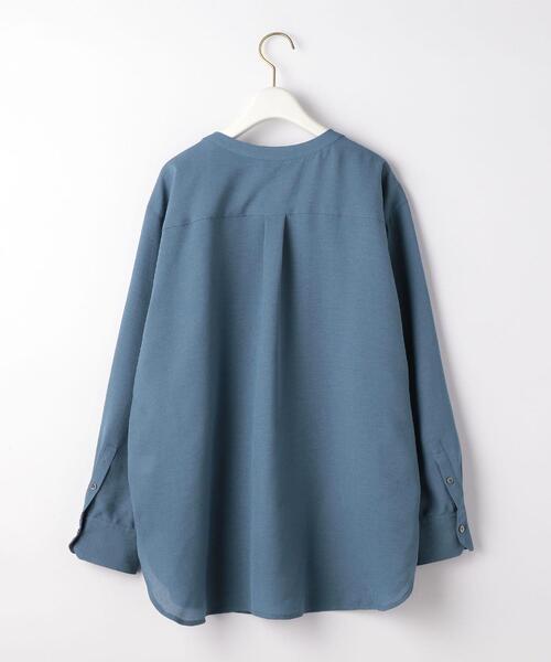 green label relaxing（グリーンレーベルリラクシング）の「P ピンタック STD ブラウス（シャツ/ブラウス・レディース・ブラウン/オフホワイト/ロイヤルブルー・FREE）」の6枚目の写真