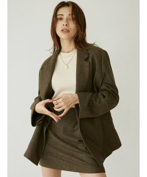 EVRIS（エヴリス）の「BASICハイネックリブニット（ニット/セーター・レディース・アイボリー/ブラック・FREE）」の6枚目の写真