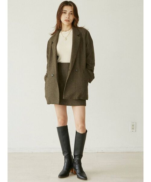 EVRIS（エヴリス）の「BASICハイネックリブニット（ニット/セーター・レディース・アイボリー/ブラック・FREE）」の7枚目の写真