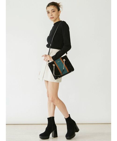 EVRIS（エヴリス）の「BASICハイネックリブニット（ニット/セーター・レディース・アイボリー/ブラック・FREE）」の12枚目の写真