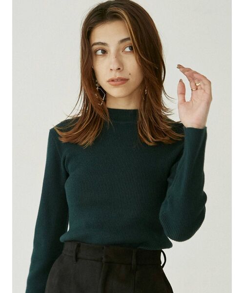 EVRIS（エヴリス）の「BASICハイネックリブニット（ニット/セーター・レディース・アイボリー/ブラック・FREE）」の14枚目の写真