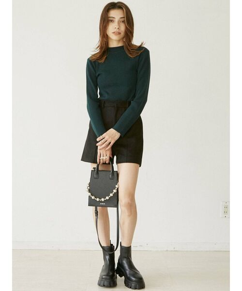 EVRIS（エヴリス）の「BASICハイネックリブニット（ニット/セーター・レディース・アイボリー/ブラック・FREE）」の15枚目の写真