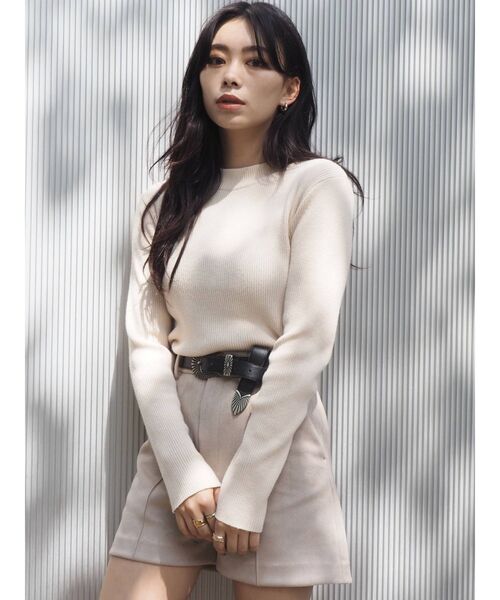 EVRIS（エヴリス）の「BASICハイネックリブニット（ニット/セーター・レディース・アイボリー/ブラック・FREE）」の19枚目の写真