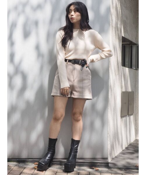 EVRIS（エヴリス）の「BASICハイネックリブニット（ニット/セーター・レディース・アイボリー/ブラック・FREE）」の21枚目の写真