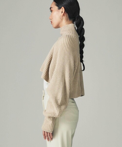 CITY TOKYO（シティトウキョウ）の「２wayアンサンブルタートルネックケーブルレイヤードニットトップス（ニット/セーター・レディース・グリーン/ベージュ・FREE）」の9枚目の写真