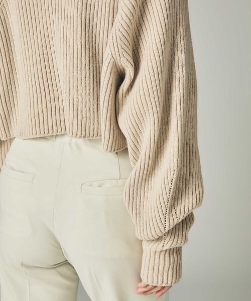 CITY TOKYO（シティトウキョウ）の「２wayアンサンブルタートルネックケーブルレイヤードニットトップス（ニット/セーター・レディース・グリーン/ベージュ・FREE）」の13枚目の写真