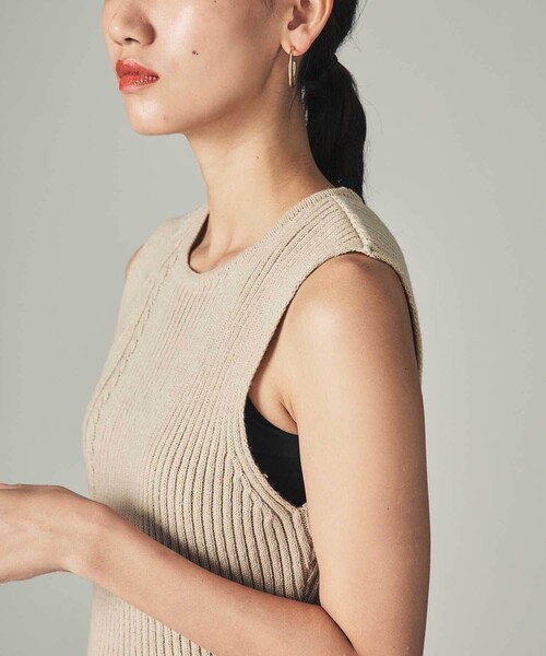 CITY TOKYO（シティトウキョウ）の「２wayアンサンブルタートルネックケーブルレイヤードニットトップス（ニット/セーター・レディース・グリーン/ベージュ・FREE）」の18枚目の写真