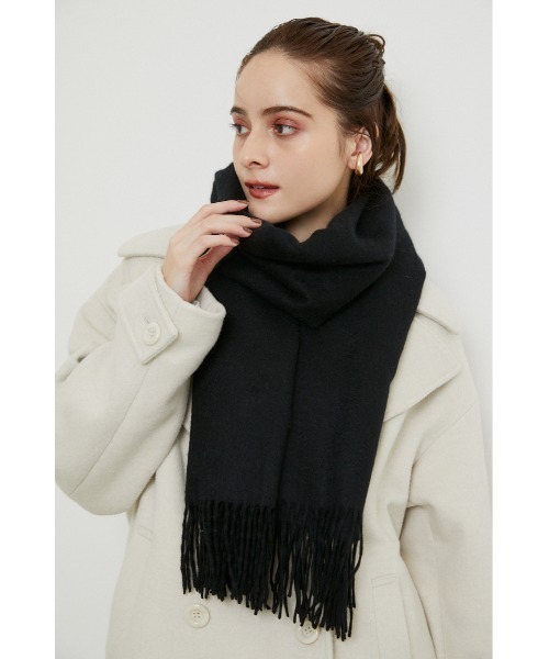 rienda（リエンダ）の「カシミア100％マフラー（マフラー・レディース・ブラック/アイボリー/ライトブラウン・FREE）」の8枚目の写真